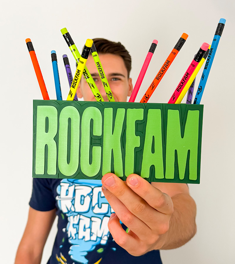 ROCKFAM ČAŠA ZA OLOVKE - ZELENA